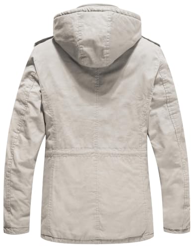 Image of WenVen Men's Winter Thickened Military Parka Jacket Warm Coat