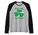 Kiss Me I Have Awareness Tee Puzzle irlandais trèfle Manche Raglan