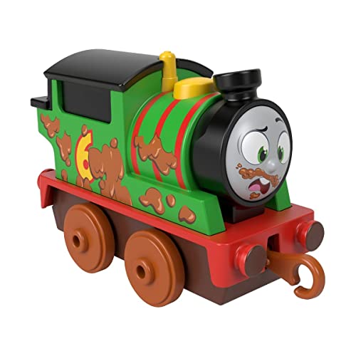 Thomas & Friends Fisher Price Mud Run Percy - Trem de brinquedo para crianças a partir dos 3 anos