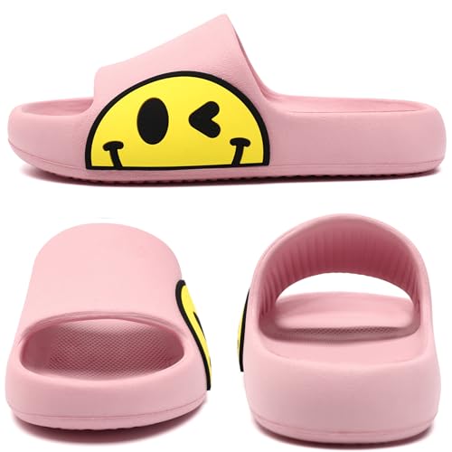 Slides Sandals for Kids,Girls Shower Shoes,Boys Cloud Slides Non slip Quick Dry Bedroom Shoes Indoor Outdoor Open Toe Spa Bath Pool Gym House Casual House Slippers2