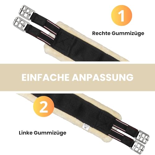 Sangle anatomique cheval à ajustement facile et confort maximal synthétique 135