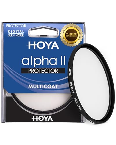 Hoya Alpha II MC Camera Lens Protector, 77mm Filter — Ideal for Beginners, Improved Glass, 93.7% Light Transmission, Thinner Frame, 6-Layer Hoya Multi-Coating for Enhanced Protection and Clarity