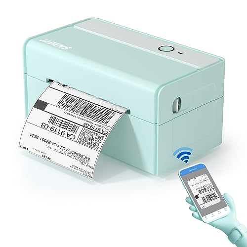JADENS Bluetooth Thermal Label Printer -Wireless Shipping Label Printer for Small Business & Package, USPS, Etsy, Amazon, Compatible with iPhone, Windows, Android, 4x6, Label Maker, Green