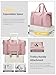 Expandable Travel Duffle Bag, Waterproof Weekender Overnight Bags for Women Men Hospital Bag for Women Labor Delivery Carry on Bag with Toiletry Bag for Travel Gym Airplanes(Pink, X-Large)