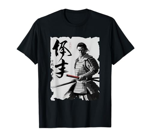 Samurai Warrior Sumi-e Graphic - Arte japonés vintage Camiseta