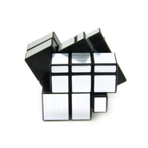 Image of Hawkister QiYi Silver Mirror 3x3 Speed Cube | Shape-Shifting 3x3x3 Puzzle | Metallic Silver & Anti-Pop Design, 57mm Smooth Turning Logic Brain Teaser for Kids & Adults