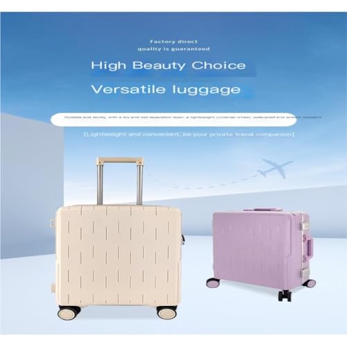 Suitcase Luggage Suitcase for Men and Women 24-inch Boarding Code Box Trolley Case Aluminum Frame Side Hook Suitcase Luggage(Noir,28in)3