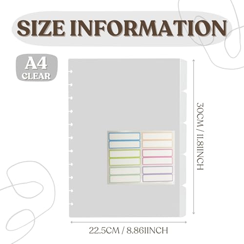 Agenda de notes A4 transparent avec perforation pour planificateur de disques - 2