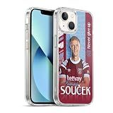 Head Case Designs Officially Licensed West Ham United FC Tomas Soucek 2022/23 First Team Gel Case [Military Grade Protection] Compatible with Apple iPhone 13 and Compatible with MagSafe