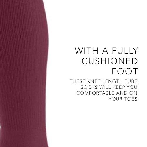 High Five Versatile Performance Knee-High Athletic Socks for Soccer, Football, and Softball, Maroon (Hlw), Medium4