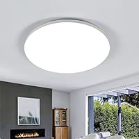 Plafon LED Techo 24W, 2100LM Lampara LED Techo Moderno, 30cm Plafones LED Impermeabile IP54 Lámpara de Techo Redondo Blanca Fria 6500K para Dormitorio, Cocina, Baño, Sala de esta, Balcón, Pasillo