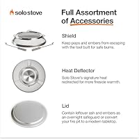 Solo Stove Feuerschale Bonfire 2.0 mit Standfuß | Feuerstelle für Raucharme Holzverbrennung, Herausnehmbare Auffangschale, Mobile Outdoor Feuertonne, Edelstahl, 49,5x44,5cm, 11,4kg, Grau – Ansicht 5