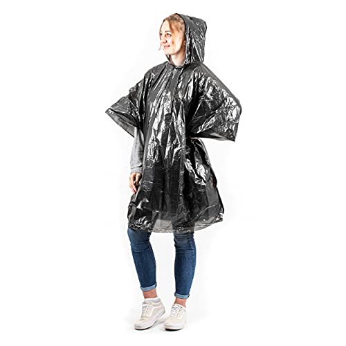BSITSSS Regenponchos 6 Stück Einweg - Durchsichtige PE Ponchos Für Outdoor Aktivitäten