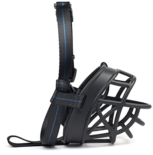 Dog Muzzle Breathable Basket Muzzles For Large And X-Large Dogs, Stop Biting, Barking And Chewing, Best For Aggressive Dogs Black Brown (Black Rubber, Xl) #TOP4