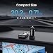 RAMPOW Car Charger 24W/12V 4.8A Dual Cigarette Lighter USB Adapter with Blue LED for iPhone 15/14/13/12/11/X/8/7, iPad Pro/Air/Mini, Galaxy S9/S8/S7, Motorola, LG, HTC,Tablet & More-Dark Black