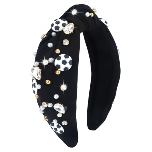 Casoty Black Soccer Headband for Women and Girls