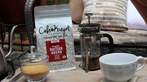Cafe Kreyol Organic Haitian Hound | 12 Oz - Haitian Blue Dark Roast Coffee - Whole Bean #TOP3