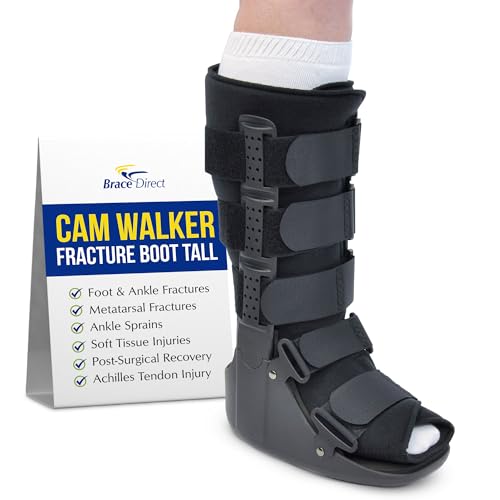 Brace Direct CAM Walker Boot - Tall Orthopedic Walking Boot for Fracture, Sprained Ankle, and Injury Recovery (Medium - US Shoe Size Men 7.5-10.5 / Women 8.5-11.5)