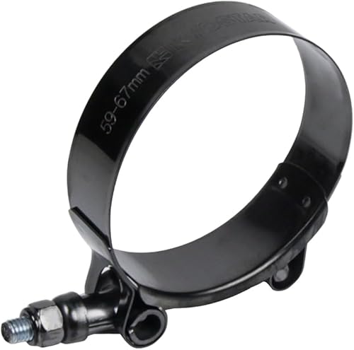 Miniatura 20 de Kyostar Abrazadera de manguera con perno en T de 2.5 pulgadas, ajustable, acero inoxidable, color azul titanio, diámetro de abrazadera para 2.5