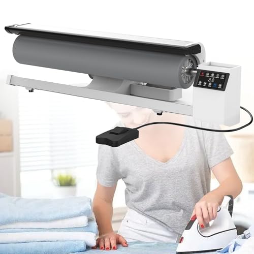 Rotary Roller Iron Steam Press with Foot Pedal|Industrial Fabric Steamer for Continuous Steam Ironing|Ideal for Laundry