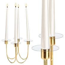 Vesici 100 Pieces Candle Drip Protector Bobeches Clear Candle Rings for Candlestick Holders Round Plastic Wax Catchers for Wax Protectors Church Service Wedding Party Home