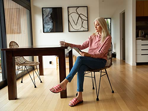 Strole Den Tartan Women's Wool Slide Slippers with Orthotic Arch Support3