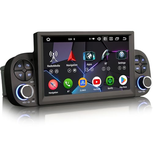 📌【Android 14- 4GB RAM+64GB ROM】Questo autoradio carplay 1 Din con Schermo per Fiat Panda (MK3 Tipo 319) 2013-2020 ha Android 14.0 OS, Octa-Core, 8*A53 64-bit 2.0GHz CPU, elaborazione ad alta velocità e avvio rapido. Ottimizzato CANbus Decodifica, mantenere la funzione originale di lavoro. Supporto di 1 scheda/3 USB con capacità di archiviazione di 4*256GB. Schermo IPS multi-touch da 7 pollici. Decoder Canbus integrato, supporta controllo del volante, Bluetooth, 4G/WiFi, radio, navigazione GPS, USB, SD, TF, schermo diviso.