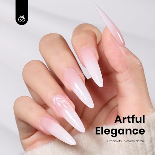 Image of Beetles White Gel Polish - Hema-Free French Gel Nail Polish High Gloss Colors Soak Off Pure White Rhythm Nail Polish Nail Art Manicure Salon White Color Bottle
