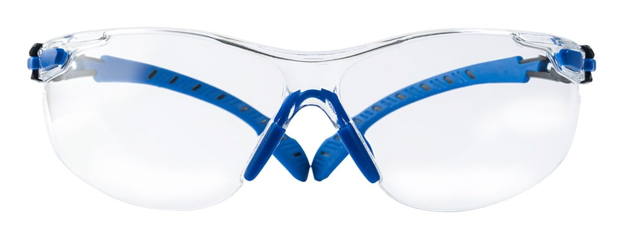 3M Gafas antivaho con Protector Scotchgard (47210H1-VDC-PS): Eyewear (Negro/Azul, Lente Transparente)