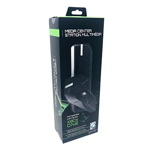 YoK Xbox One Icon Media Center With Extra Compartment For Your External Storage Device. Compatible With XB1 – Black