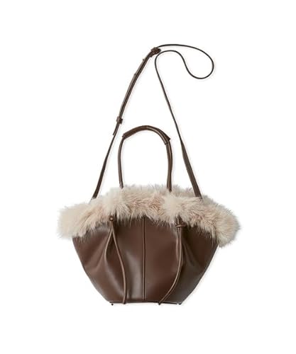 ファーバケットバッグ SWGB255621BRWF