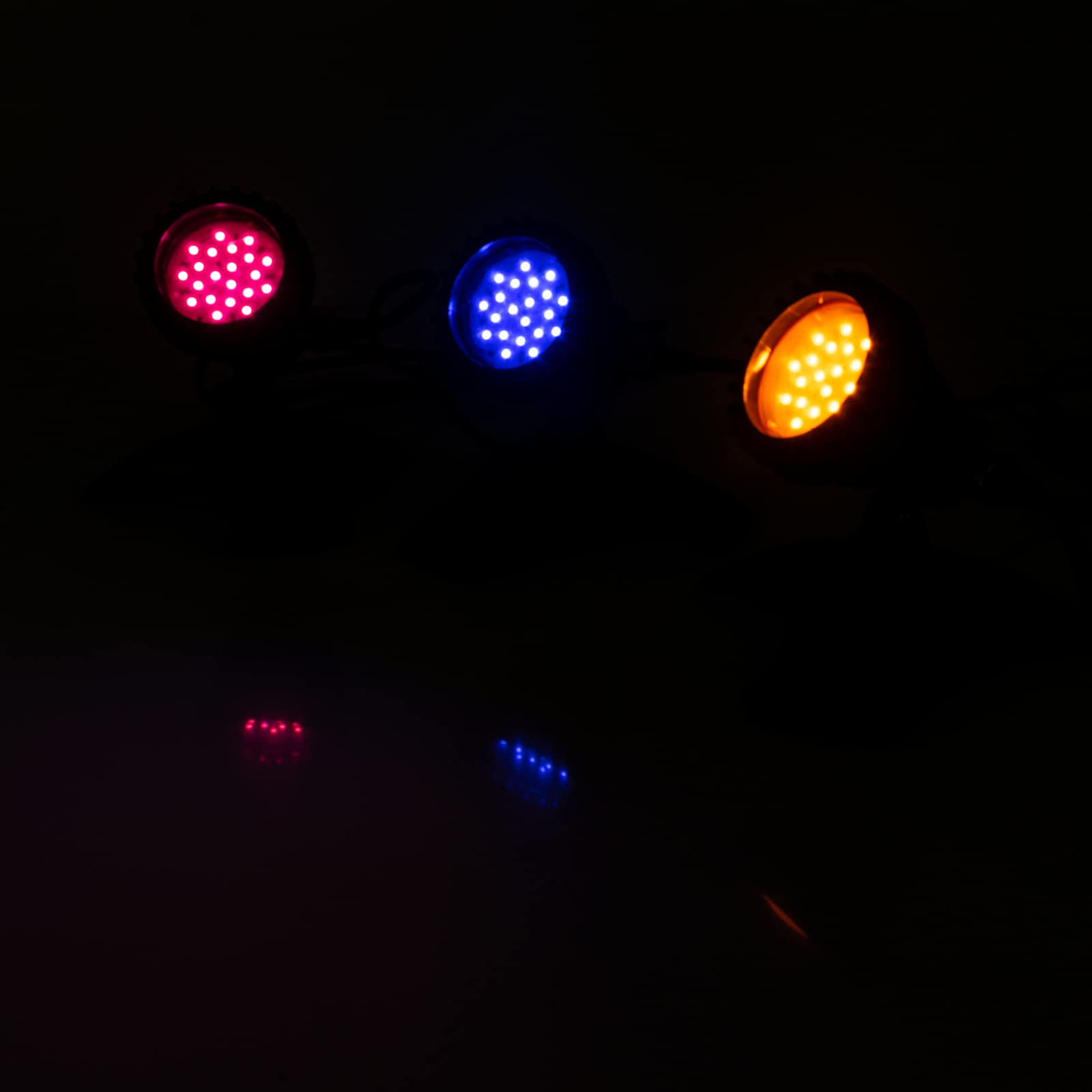 Mauk® Garten- und Teichbeleuchtung Set | RGB LED 3X 1,5W | versch. Farben