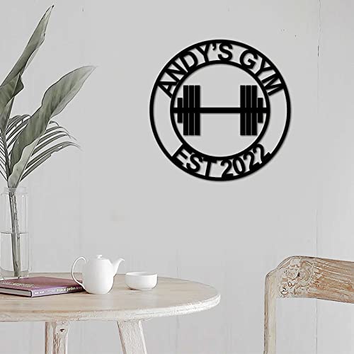 Panneau en métal pour fitness personnalisé décoration murale haltérophilie salle de sport - 8