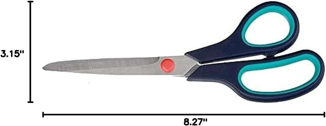 Artemio Curved Tip Scissors, Plastic, Multicoloured, 8 x 1 x 21 cm