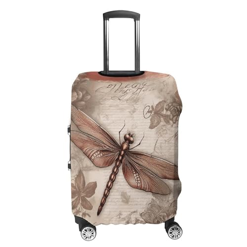 Dragonfly Bee Luggage Cover, Washable Elastic Suitcase Cover Protector Fit 18-32 Inch Luggage4