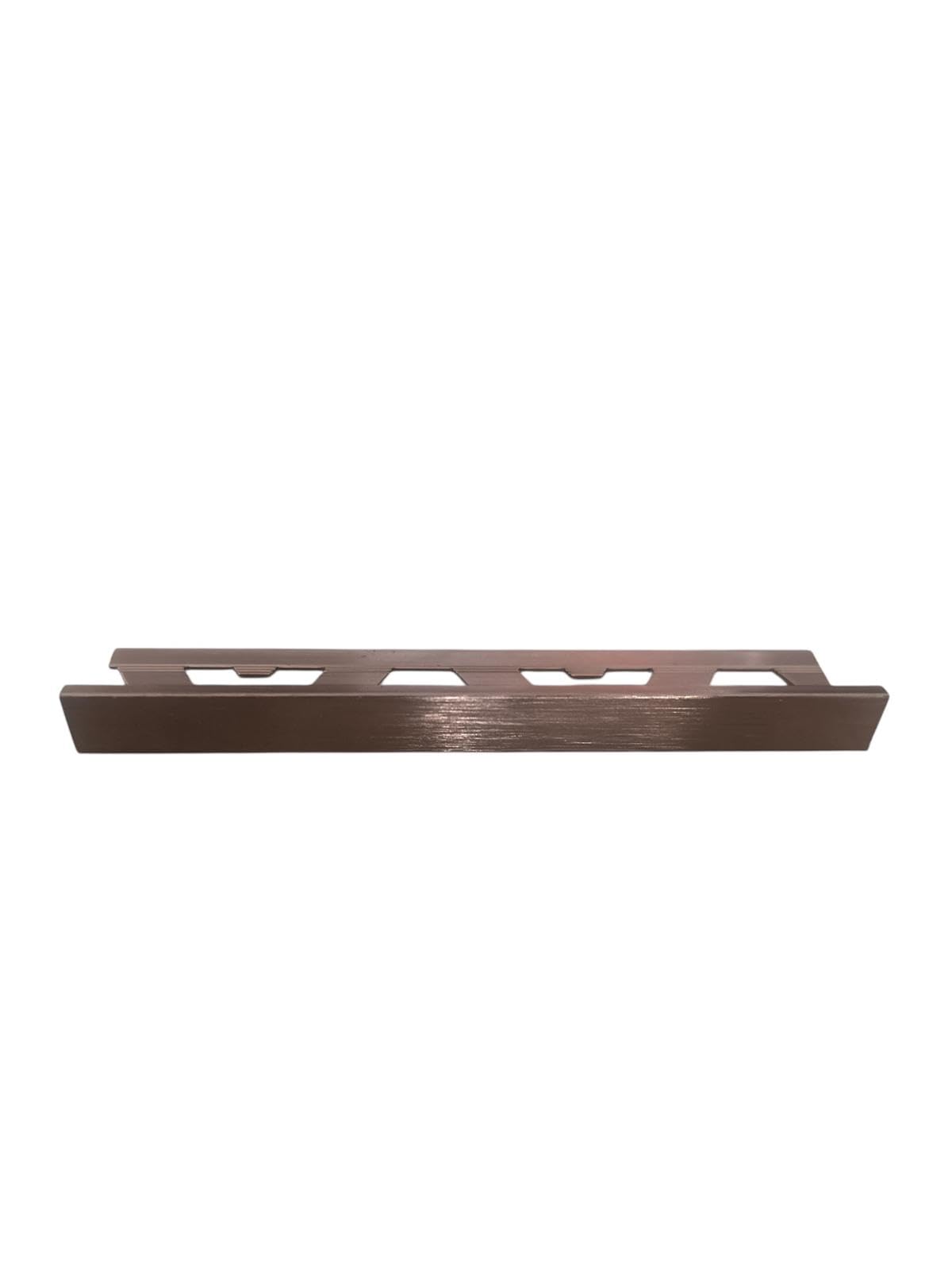 Profilo jolly Slim in Alluminio Per Piastrelle Mattonelle h 10 mm 250 mt Vari Colori, Nero, Bianco, Oro, Bronzo, Lucido, Cromato, Calce, Arenaria, Basalto,Granito (Bronzo)
