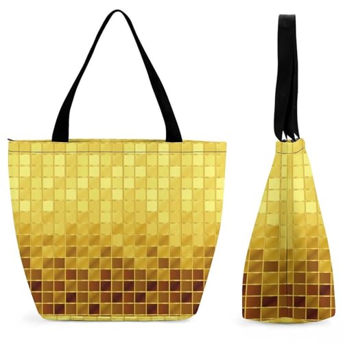 Sac à bandoulière or grand format 28.5x18x32.5cm pour femme