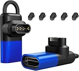 Garminガーミン用変換アダプター【アダプター*1個+防塵プラグ 充電ポート用*5個+ストラップ*1個】適合GarminApproach S70/ForeAthlete 945/Fenix/Instinct2 用変換マイクロ 急速充電 コンパクト 持ち運び便利 耐久性 安全稳 Type-Cケーブル適用 venu sq 2対応(ブルー|Type-C用)