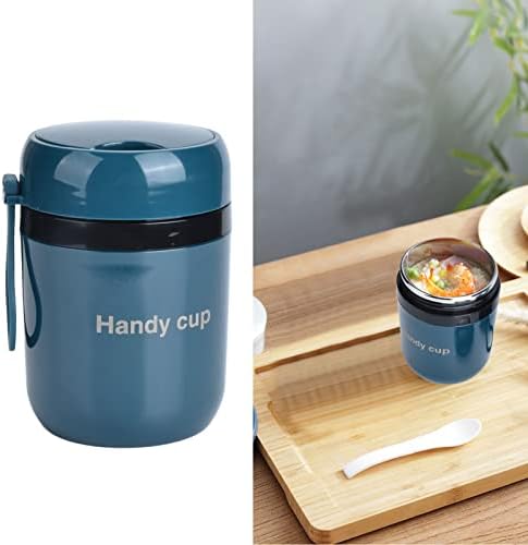 Miniatura 5 de Recipientes de sopa aislados para niños recipientes de almuerzo termo de 17 onzas con cuchara plegable caja de almuerzo de acero inoxidable de boca