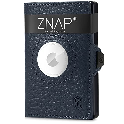 slimpuro Porte Carte Airtag Apple, Portefeuille Homme Cuir avec Blocage RFID, Porte Carte Bancaire Sécurisé avec Compartiment, Etui Anti RFID, Portefeuilles et Porte-Cartes, Porte Monnaie Homme Femme