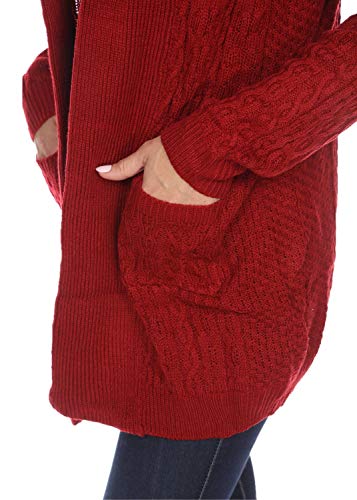 Image of SIMPLY COUTURE Women's Casual Pullover Cable-Knit Oversize Sweater