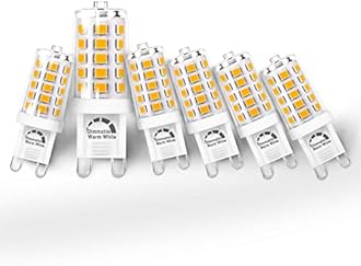 G9 LED Bulb Dimmable 5W 2700K Soft Warm White, Replace G9 40 Watt Halogen Equivalent, AC120V G9 Bipin Base LED Bulbs for Chandelier Light, 0-100% Dimmable, No Flicker, 400LM(6pack)