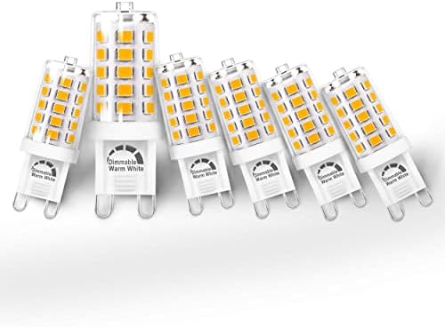 G9 LED Bulb Dimmable 5W 2700K Soft Warm White 40 Watt Equivalent, 6 Pack