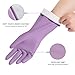 Rubber Cleaning Gloves for Dishwashing, 4 Pairs Reusable Kitchen Gloves for Washing Dishes and Household Cleaning, Colorful Dish Gloves with Flocked Lining and Non-Slip Grip, Pefect for Woman Men - S
