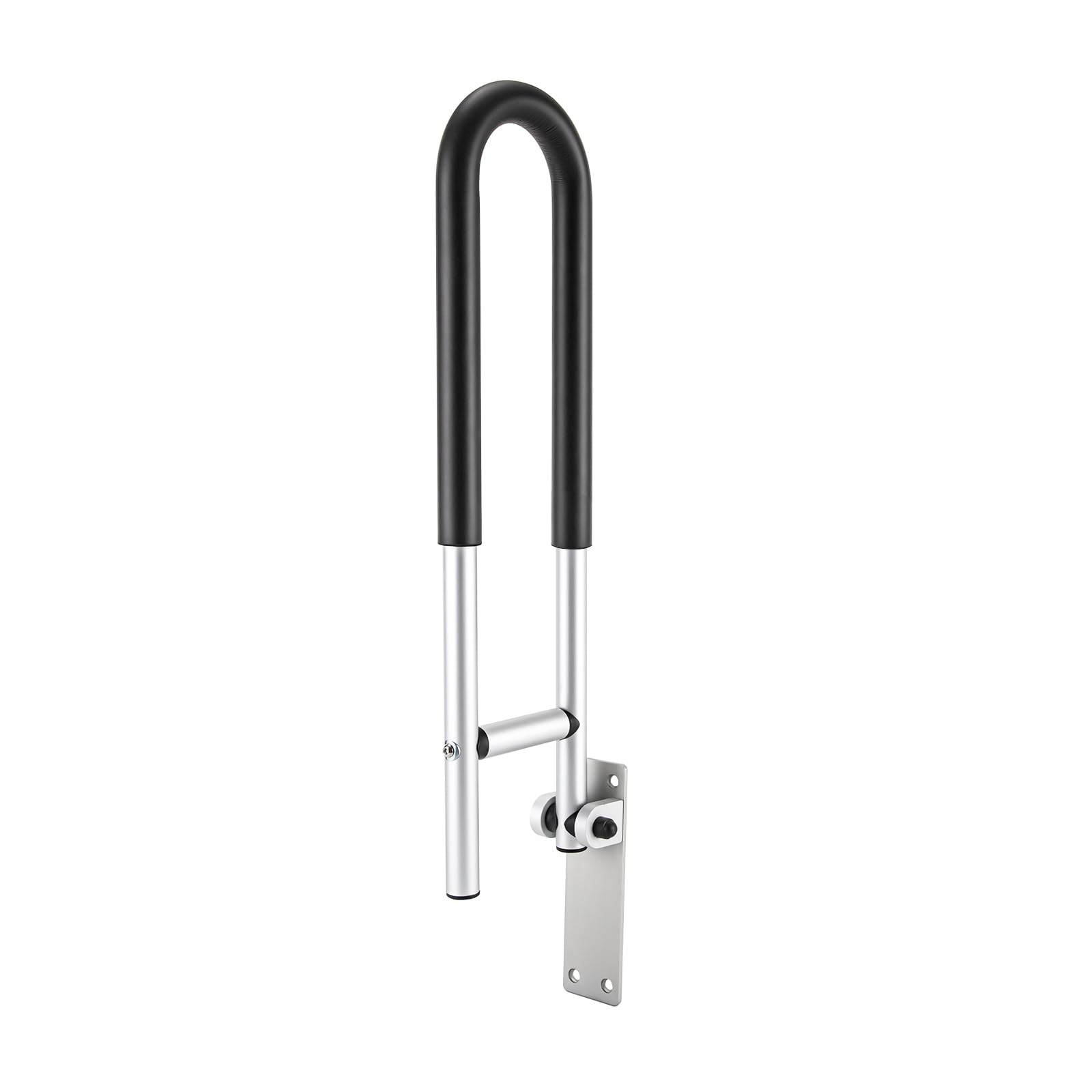 Modunful Handicap uchwyty 60 cm, antypoślizgowe wsparcie do wanny/WC, dla seniorów, kobiet w ciąży, niepełnosprawnych, montaż na ścianie, aluminium, czarne, nośność 120 kg, oszczędność