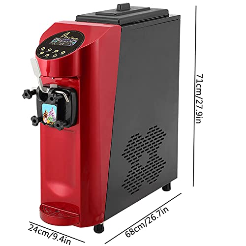 HYQNG Kommerzielle Eismaschine Mit 16 L/H, Automatische 1000-W-Tisch-Eismaschine, Einstellbare Eiscreme-Weichheit Mit… – Bild 8