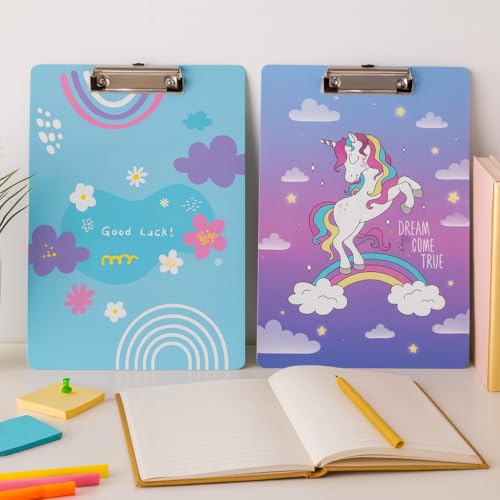 Image of Clipboard Drawing, Writing, Exam Board with Clip (Size - 24x36 cm) Sturdy, Lightweight for Office, School, College (Pink)