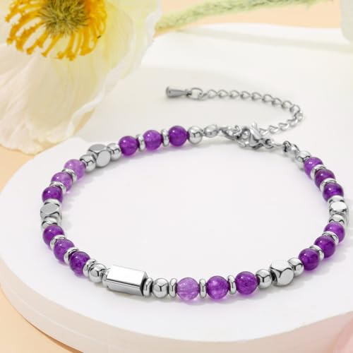 Image of Desimtion Healing Natural Stone Bracelets for Women Girls, Sometimes You Forget You're Awesome -Christmas Gifts for Women Teen Girls, Best Friend Birthday Gifts for Women Friendship Bracelets