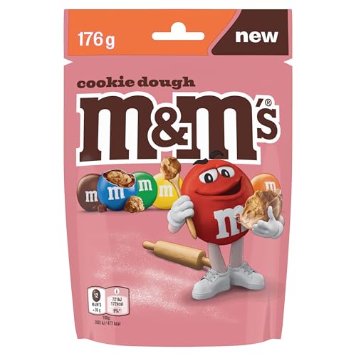 M&M'S Cookie Dough - Bonbons Chocolat au Lait & Pâte de cookie - Pochon de 176g