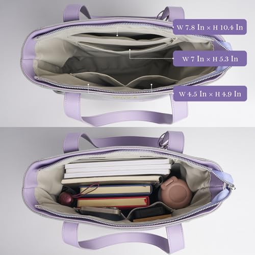 Bolso Tote bordado 13.7" de lona para mujer miniatura 5